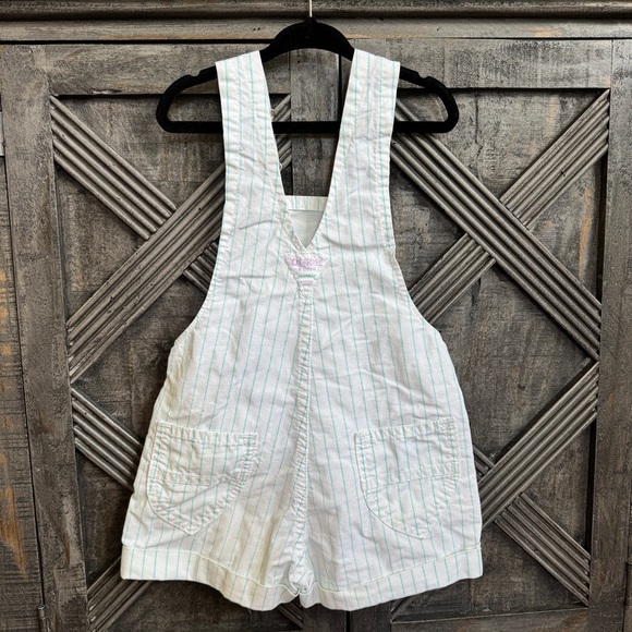 Vintage OshKosh B’Gosh Size 5 Striped Shortalls Kids 80s/90s Nostalgia - Picture 3 of 8